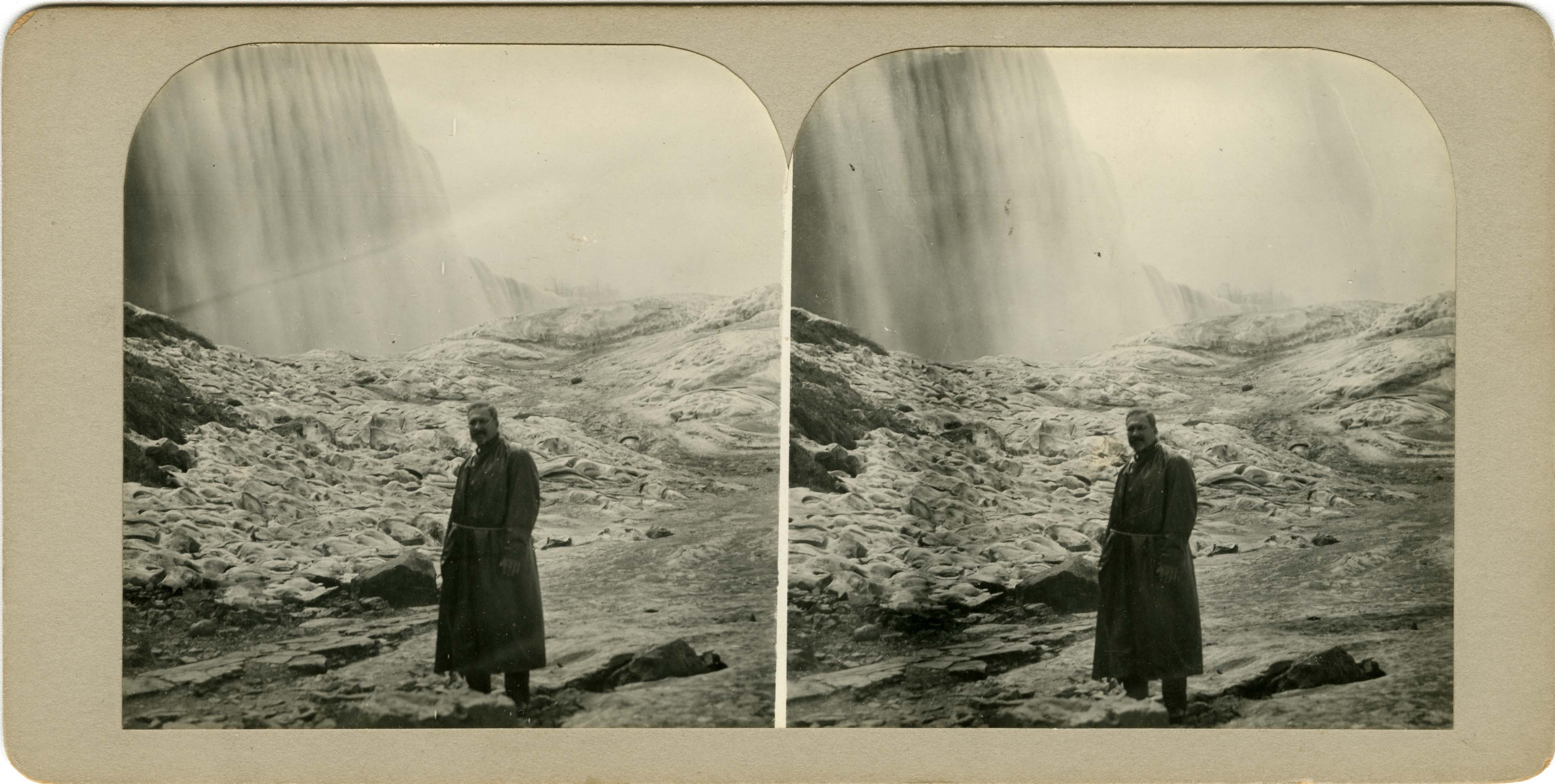 Man at Base of Niagara Falls